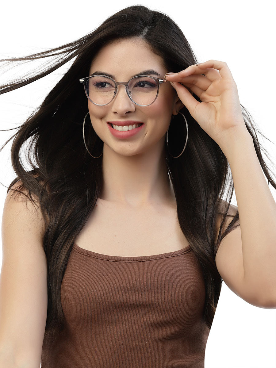 ZENITH TITANIUM ROUND SILVER SPECS FOR WOMEN