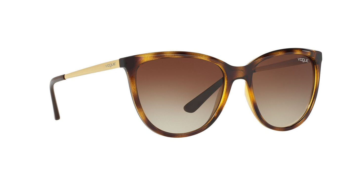 Vogue Eyewear Sun Square Havana Frame Brown Lens Gradient
