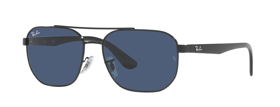 Ray-Ban Sun Irregular Black Frame Blue Lens UV Protected