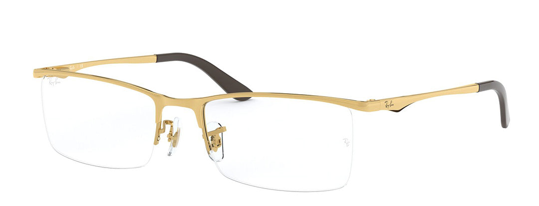 Ray-Ban Optical Rectangle Gold Frame