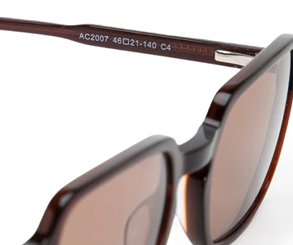 Brown Square Shaped Acetate Sunglasses