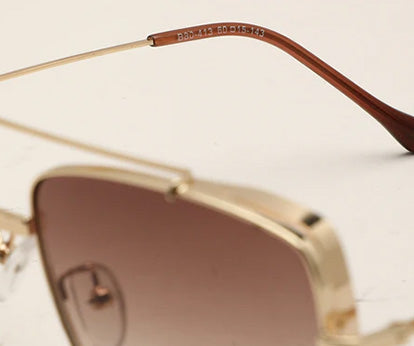 Gradual Brown Square Shaped UV Sunglass