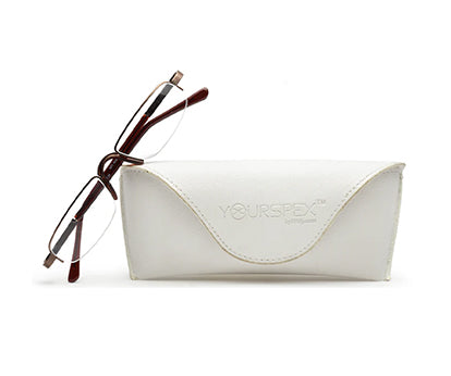 Gold Oval Half Rim Metal Frame - Reading Eyeglasses