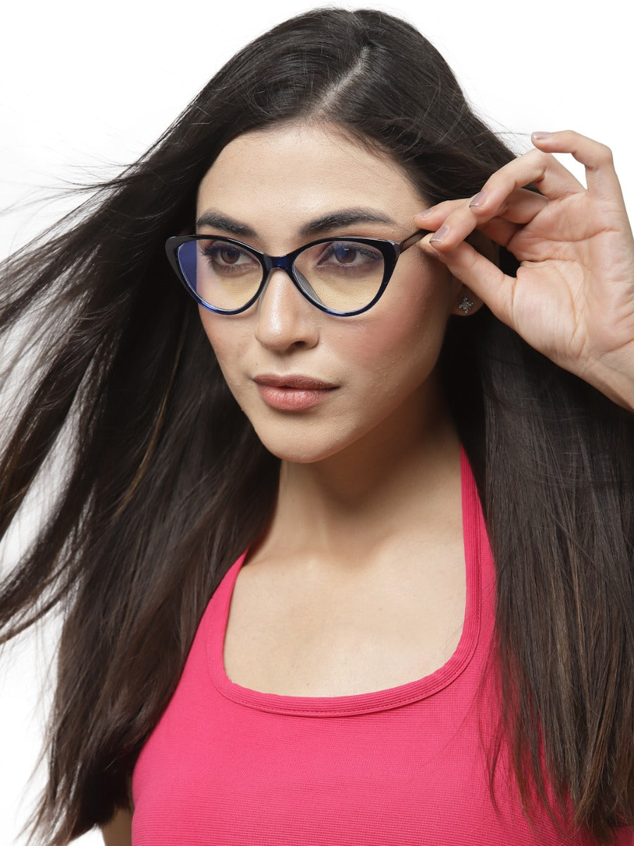 Blue Cateye Eyeglasses for Women