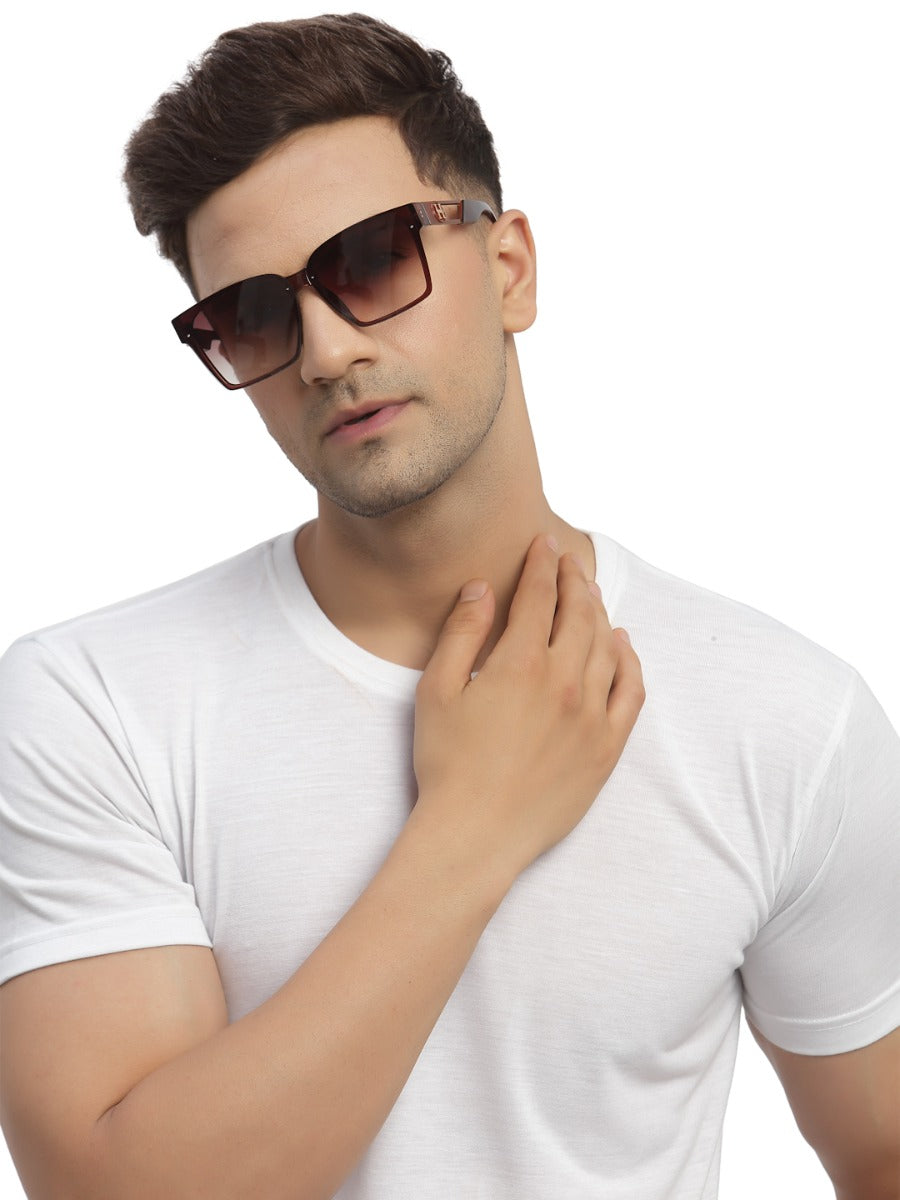 Brown Square UV Sunglass for Men & Women