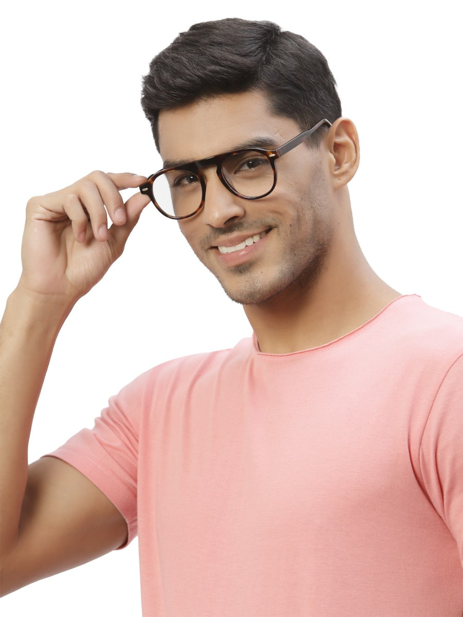 Brown Tort MOD Aviator Full Rim Acetate Frame for Men