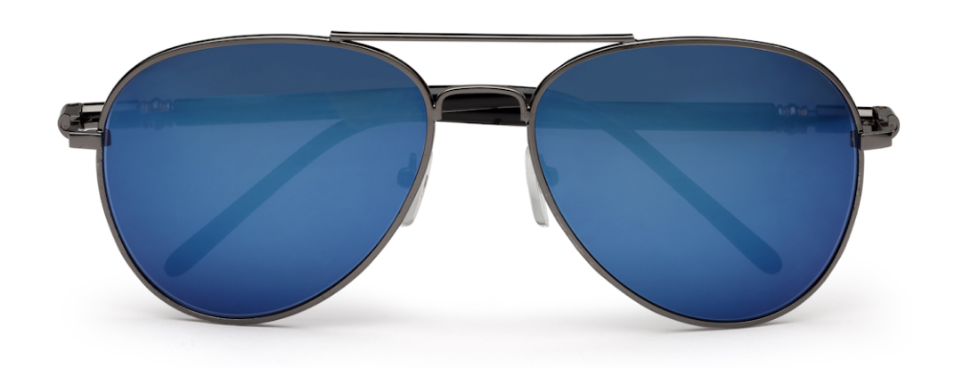 Blue Mirrored 400 UV Protected Aviator Sunglasses For Men Women