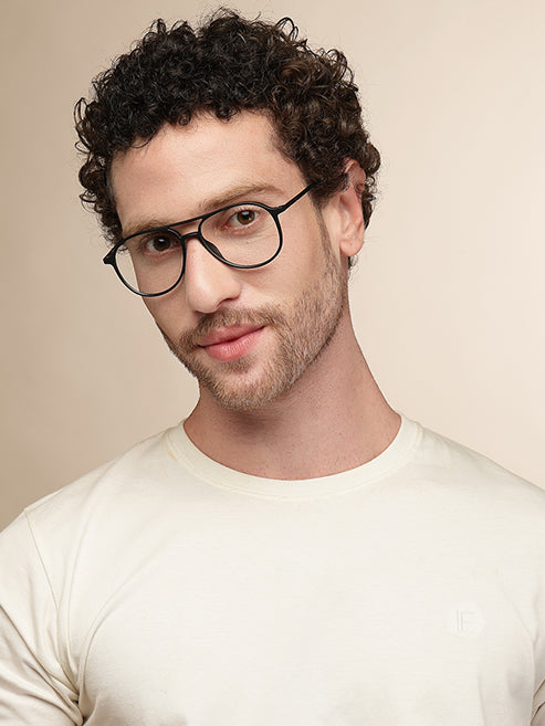 Classic Aviator Black Ultralight Spectacles