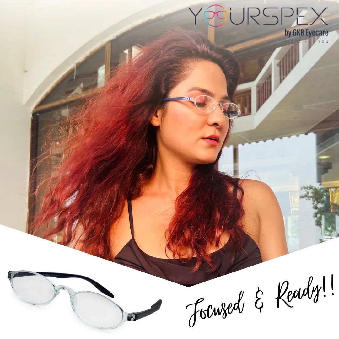 Transparent Oval Full Rim Acetate Frame - Reading Eyeglasses