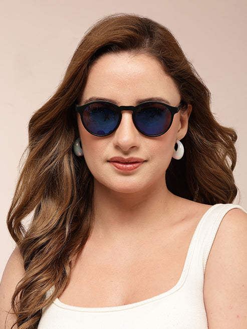 Blue Mirror UV Travel Sunglass