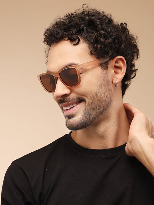 Acetate Tan UV 400 Polarized Sunglasses