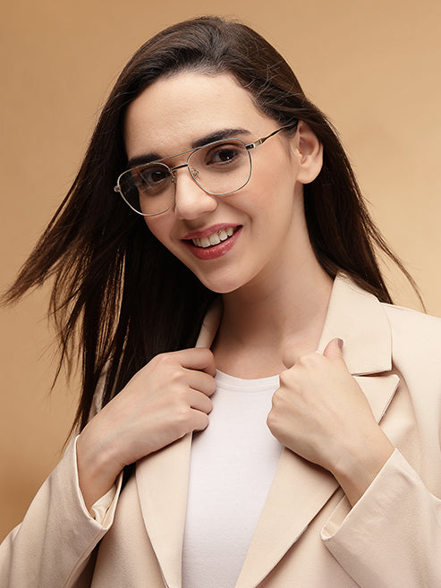 Sleek Square Gold Spectacles