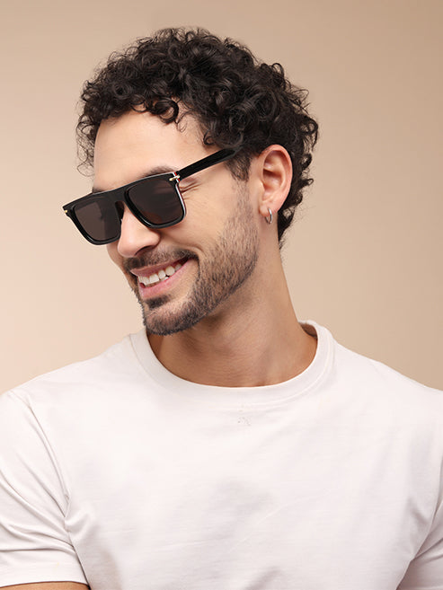 Trendy Black Square UV 400 Sunglass