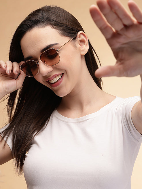 Classic Square Gold Sunglasses