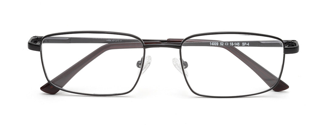 Sleek Black Rectangle Spectacle Frame