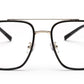 Zenith Titanium Irregular Black & Golden Chasma Frame for Men