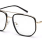 Zenith Titanium Irregular Black & Golden Chasma Frame for Men