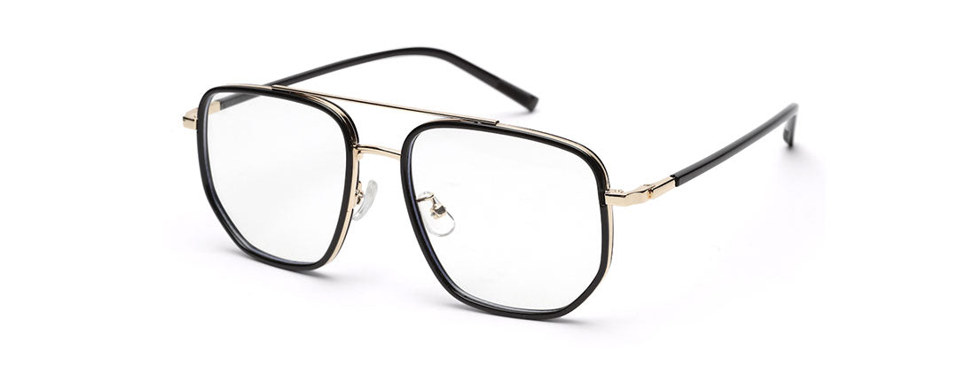 Zenith Titanium Irregular Black & Golden Chasma Frame for Men