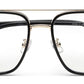 Zenith Titanium Irregular Black & Golden Chasma Frame for Men