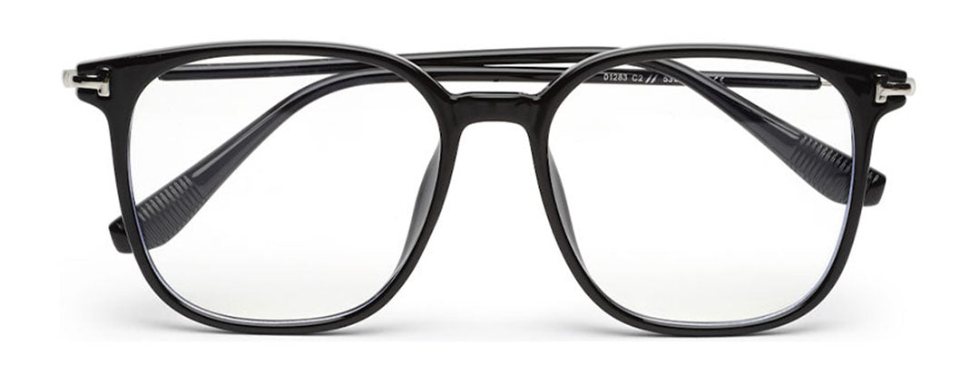 Glossy Black Full Rim Square Frame