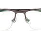 Half Rim Zenith Titanium Grey Glasses for Men