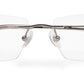 Zenith Titanium Silver RImless Glasses for Men