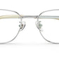 Zenith Titanium Full Rim Metallic Silver Unisex Frame with Silver and Brown Temple