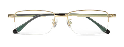 Zenith Titanium Half Rim Golden Unisex Spectacle Frame