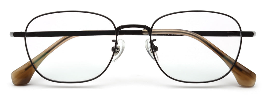 Zenith Titanium Black Square Unisex Specs Frame with Round Edges