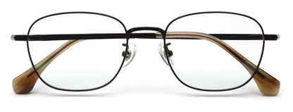 Zenith Titanium Black Square Unisex Specs Frame with Round Edges