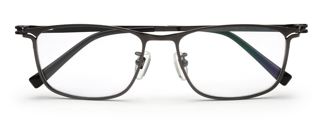 Zenith Metallic Titanium Grey Spectacles for Men