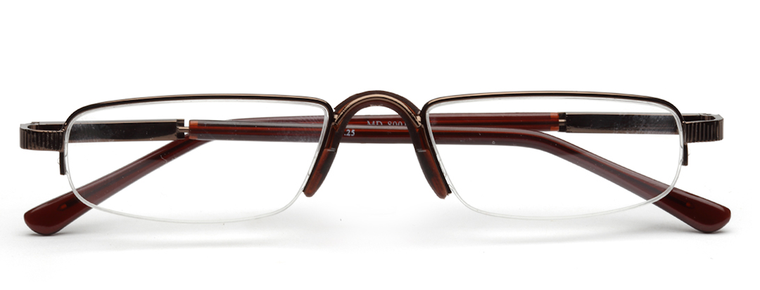 Unisex Glossy Brown Reading spectacles for Women and Men