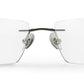 Zenith Titanium Silver RImless Glasses for Men