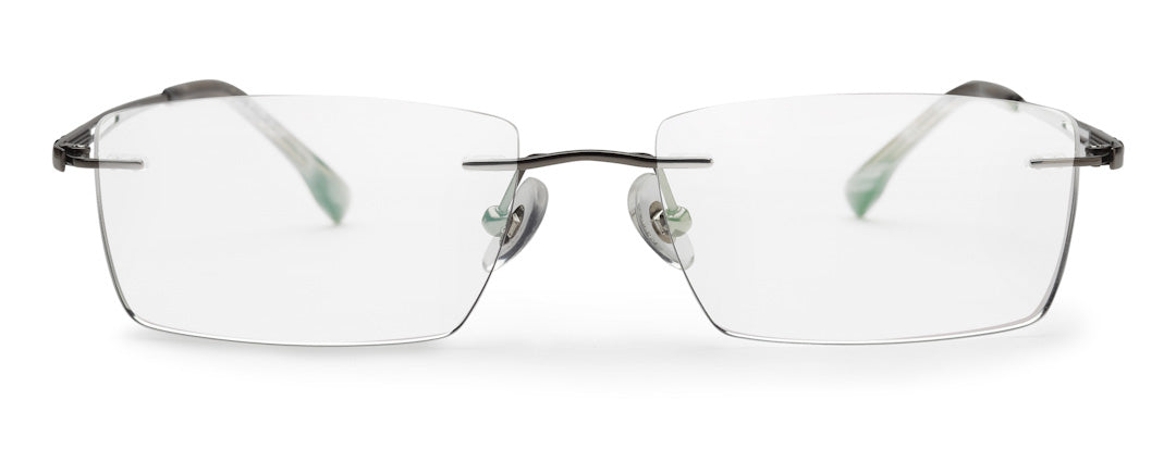 Zenith Titanium Silver RImless Glasses for Men