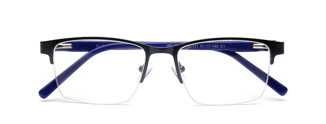 Unisex Glossy Blue Frame Specs