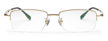 Zenith Titanium Half Rim Golden Unisex Spectacle Frame