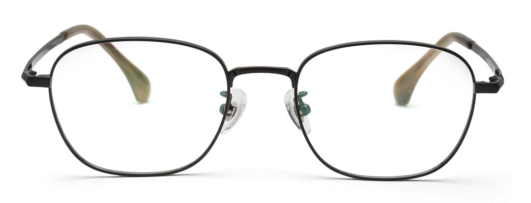 Zenith Titanium Black Square Unisex Specs Frame with Round Edges