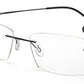 Zenith Titanium Classy Rimless Black Spectacles for Men