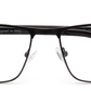 Glossy Black Unisex Specs with Full Rim Rectangle Frame