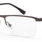 Half Rim Zenith Titanium Grey Glasses for Men