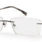 Zenith Titanium Silver RImless Glasses for Men