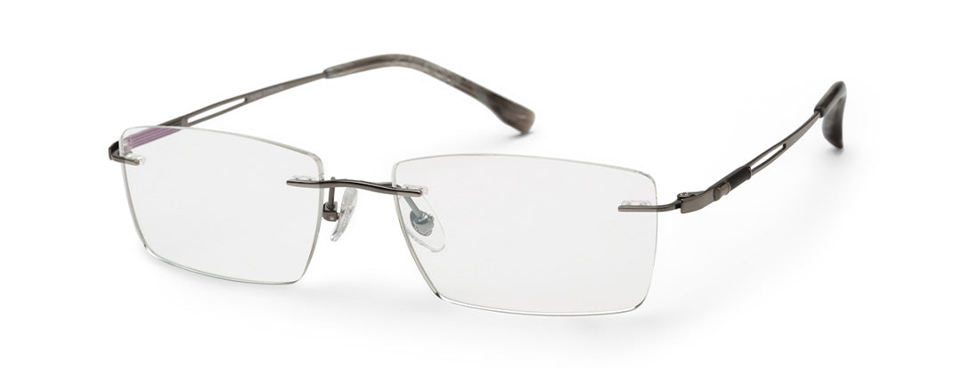 Zenith Titanium Silver RImless Glasses for Men