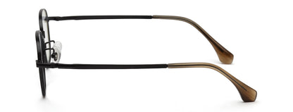 Zenith Titanium Black Square Unisex Specs Frame with Round Edges