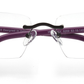 Rimless Unisex Purple Specs Frame for Men and Women