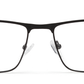 Glossy Black Unisex Specs with Full Rim Rectangle Frame