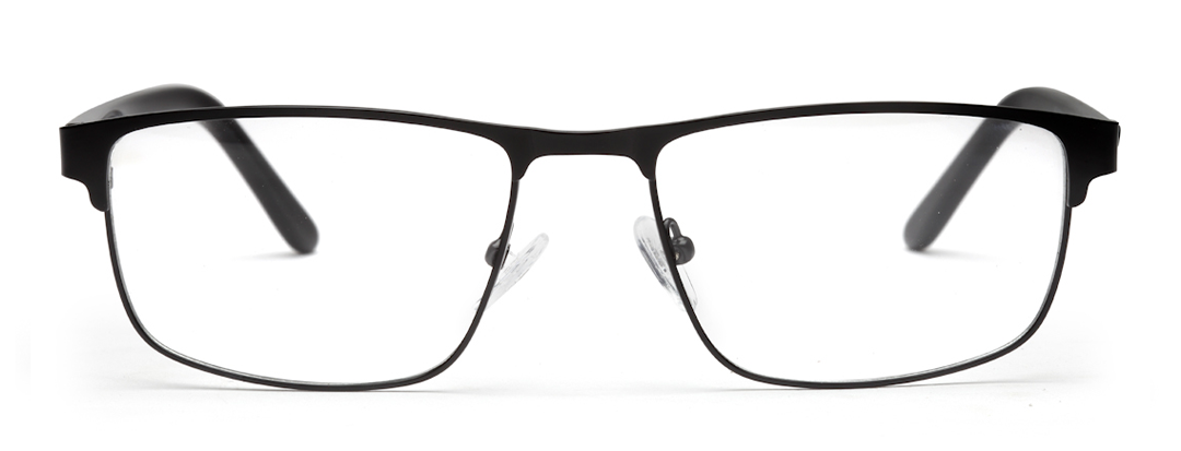 Glossy Black Unisex Specs with Full Rim Rectangle Frame