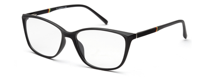 Full Frame Rectangle Matte Black Eyeglass for Women