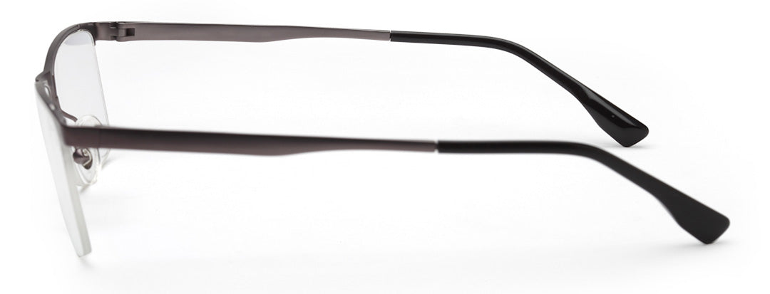 Half Rim Zenith Titanium Grey Glasses for Men