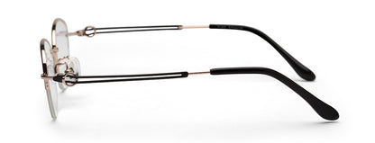 Zenith Titanium Half Rim Cateye Oval Specs Frame for Women