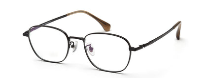 Zenith Titanium Black Square Unisex Specs Frame with Round Edges